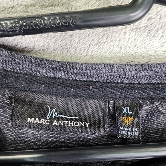 Mens Gray Marc Anthony Slim Fit Henley Shirt Long Sleeve Cotton Blend Size XL - Picture 3 of 8